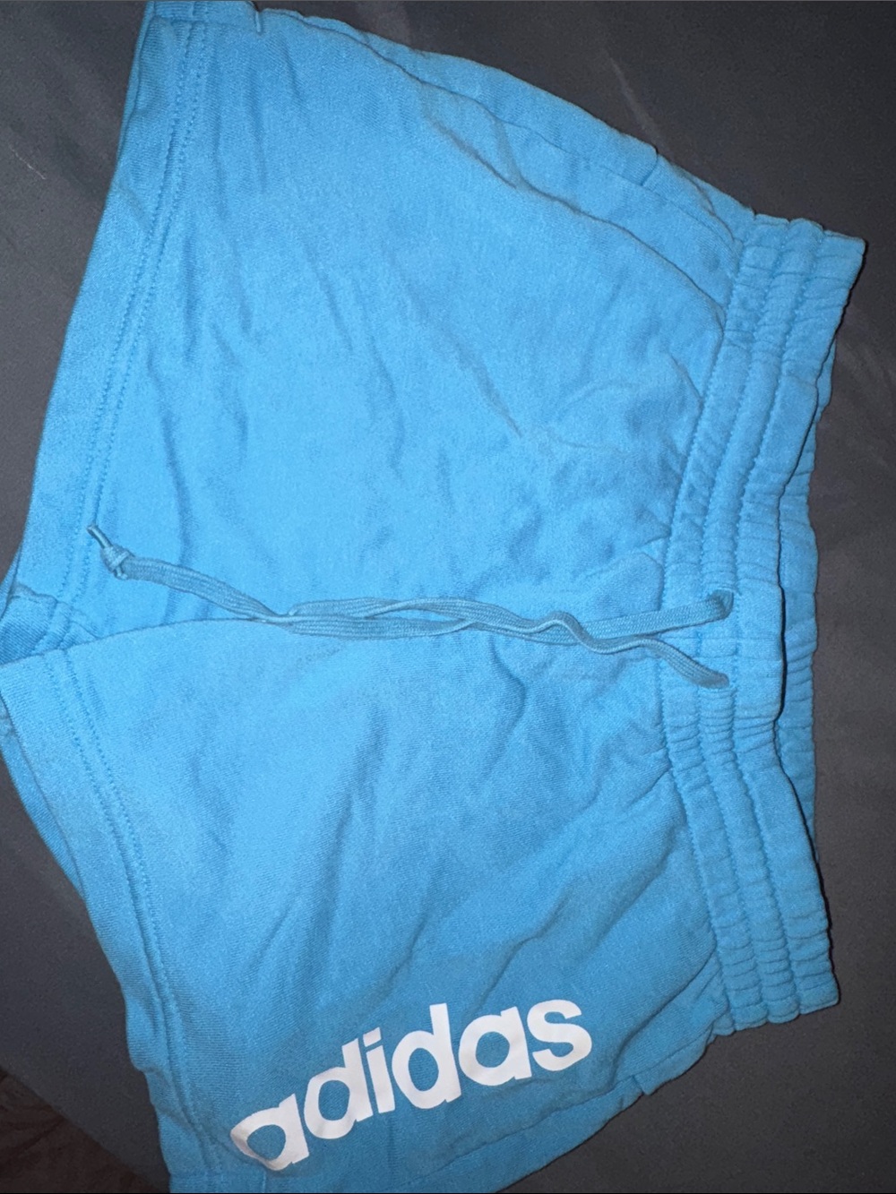 adidas Light Blue women’s Sport Shorts with Logo
